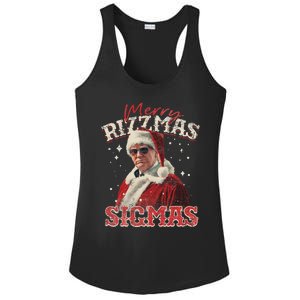 Funny Trump Santa Merry Sigmas Xmas Pajamas Ladies PosiCharge Competitor Racerback Tank