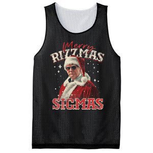 Funny Trump Santa Merry Sigmas Xmas Pajamas Mesh Reversible Basketball Jersey Tank