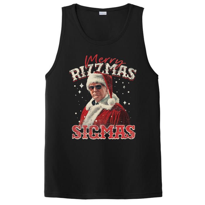 Funny Trump Santa Merry Sigmas Xmas Pajamas PosiCharge Competitor Tank