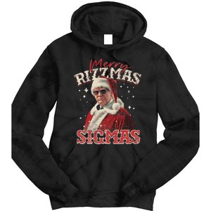 Funny Trump Santa Merry Sigmas Xmas Pajamas Tie Dye Hoodie