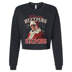 Funny Trump Santa Merry Sigmas Xmas Pajamas Cropped Pullover Crew