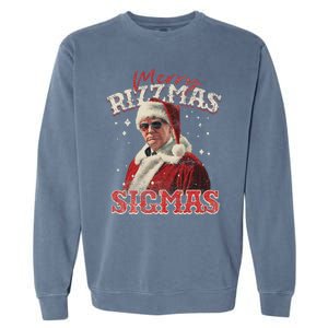 Funny Trump Santa Merry Sigmas Xmas Pajamas Garment-Dyed Sweatshirt