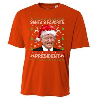 Funny Trump SantaS Favorite President Ugly Xmas Funny Gift Cooling Performance Crew T-Shirt