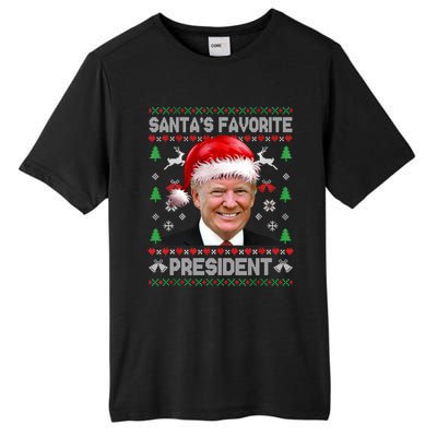 Funny Trump SantaS Favorite President Ugly Xmas Funny Gift Tall Fusion ChromaSoft Performance T-Shirt