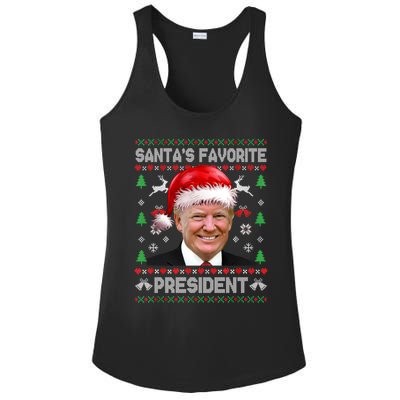 Funny Trump SantaS Favorite President Ugly Xmas Funny Gift Ladies PosiCharge Competitor Racerback Tank