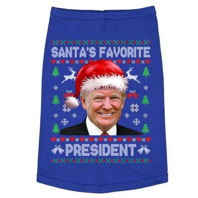 Funny Trump SantaS Favorite President Ugly Xmas Funny Gift Doggie Tank