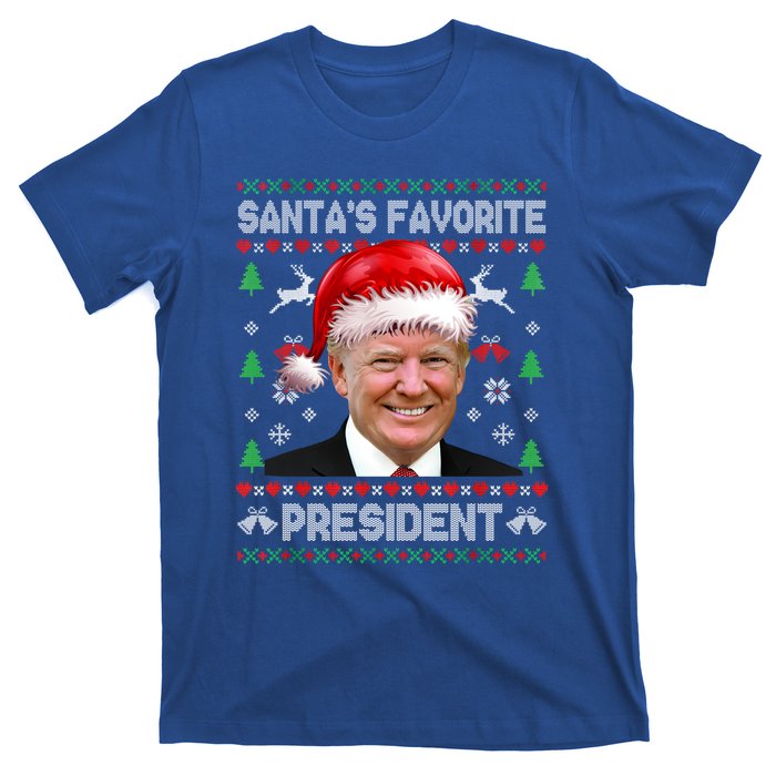 Funny Trump SantaS Favorite President Ugly Xmas Funny Gift T-Shirt