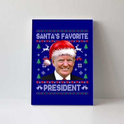 Funny Trump SantaS Favorite President Ugly Xmas Funny Gift Canvas