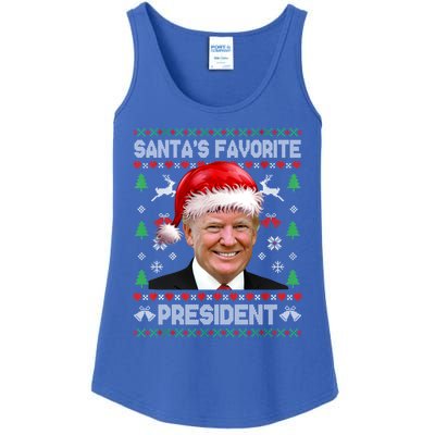 Funny Trump SantaS Favorite President Ugly Xmas Funny Gift Ladies Essential Tank