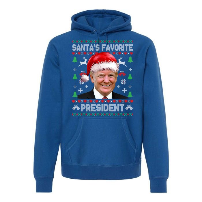 Funny Trump SantaS Favorite President Ugly Xmas Funny Gift Premium Hoodie