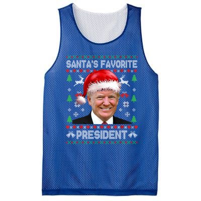 Funny Trump SantaS Favorite President Ugly Xmas Funny Gift Mesh Reversible Basketball Jersey Tank