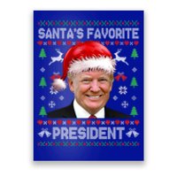 Funny Trump SantaS Favorite President Ugly Xmas Funny Gift Poster