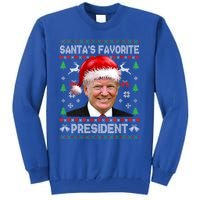 Funny Trump SantaS Favorite President Ugly Xmas Funny Gift Tall Sweatshirt