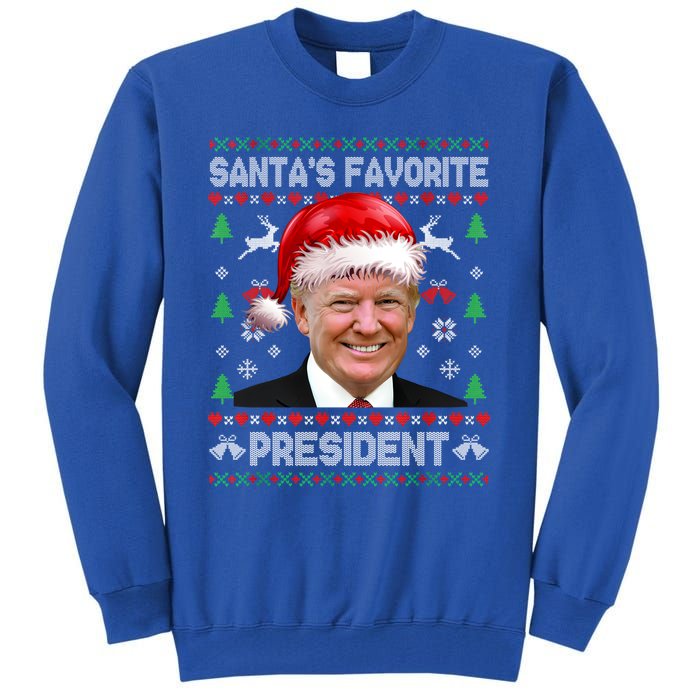 Funny Trump SantaS Favorite President Ugly Xmas Funny Gift Tall Sweatshirt