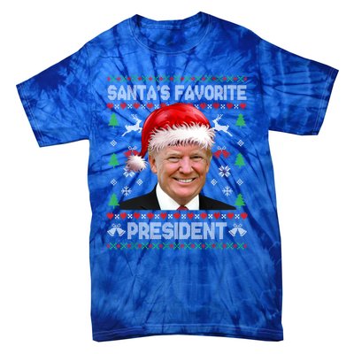 Funny Trump SantaS Favorite President Ugly Xmas Funny Gift Tie-Dye T-Shirt