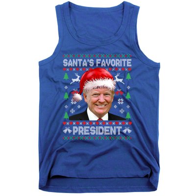 Funny Trump SantaS Favorite President Ugly Xmas Funny Gift Tank Top