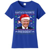 Funny Trump SantaS Favorite President Ugly Xmas Funny Gift Women's T-Shirt