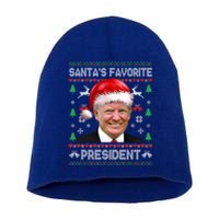 Funny Trump SantaS Favorite President Ugly Xmas Funny Gift Short Acrylic Beanie