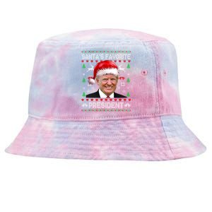 Funny Trump SantaS Favorite President Ugly Xmas Funny Gift Tie-Dyed Bucket Hat