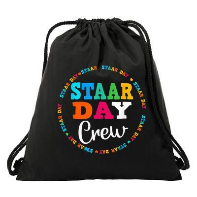 Funny Test STAAR Day Crew Mode On Teacher Testing Ideas Drawstring Bag