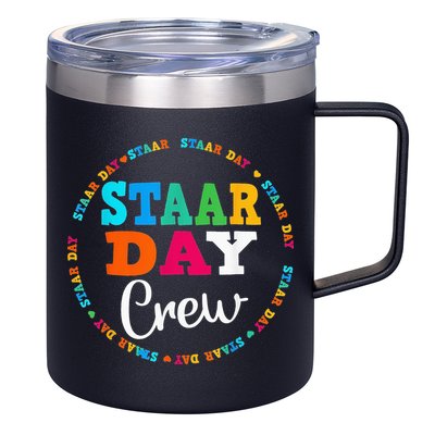 Funny Test STAAR Day Crew Mode On Teacher Testing Ideas 12oz Stainless Steel Coffee Mug
