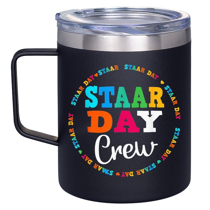 Funny Test STAAR Day Crew Mode On Teacher Testing Ideas 12oz Stainless Steel Coffee Mug