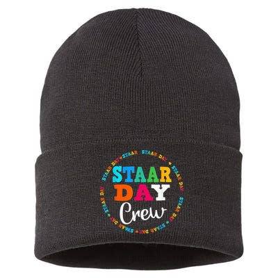 Funny Test STAAR Day Crew Mode On Teacher Testing Ideas Sustainable Knit Beanie