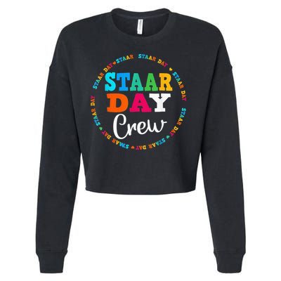 Funny Test STAAR Day Crew Mode On Teacher Testing Ideas Cropped Pullover Crew