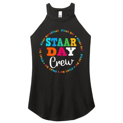 Funny Test STAAR Day Crew Mode On Teacher Testing Ideas Women's Perfect Tri Rocker Tank