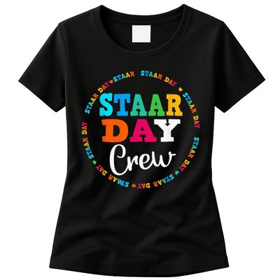 Funny Test STAAR Day Crew Mode On Teacher Testing Ideas Womens T-Shirt