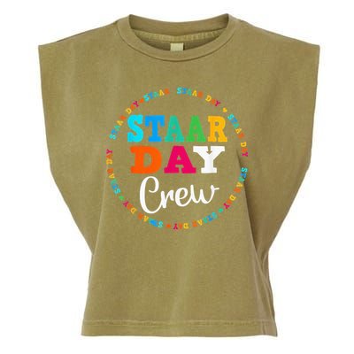 Funny Test STAAR Day Crew Mode On Teacher Testing Ideas Garment-Dyed Women's Muscle Tee