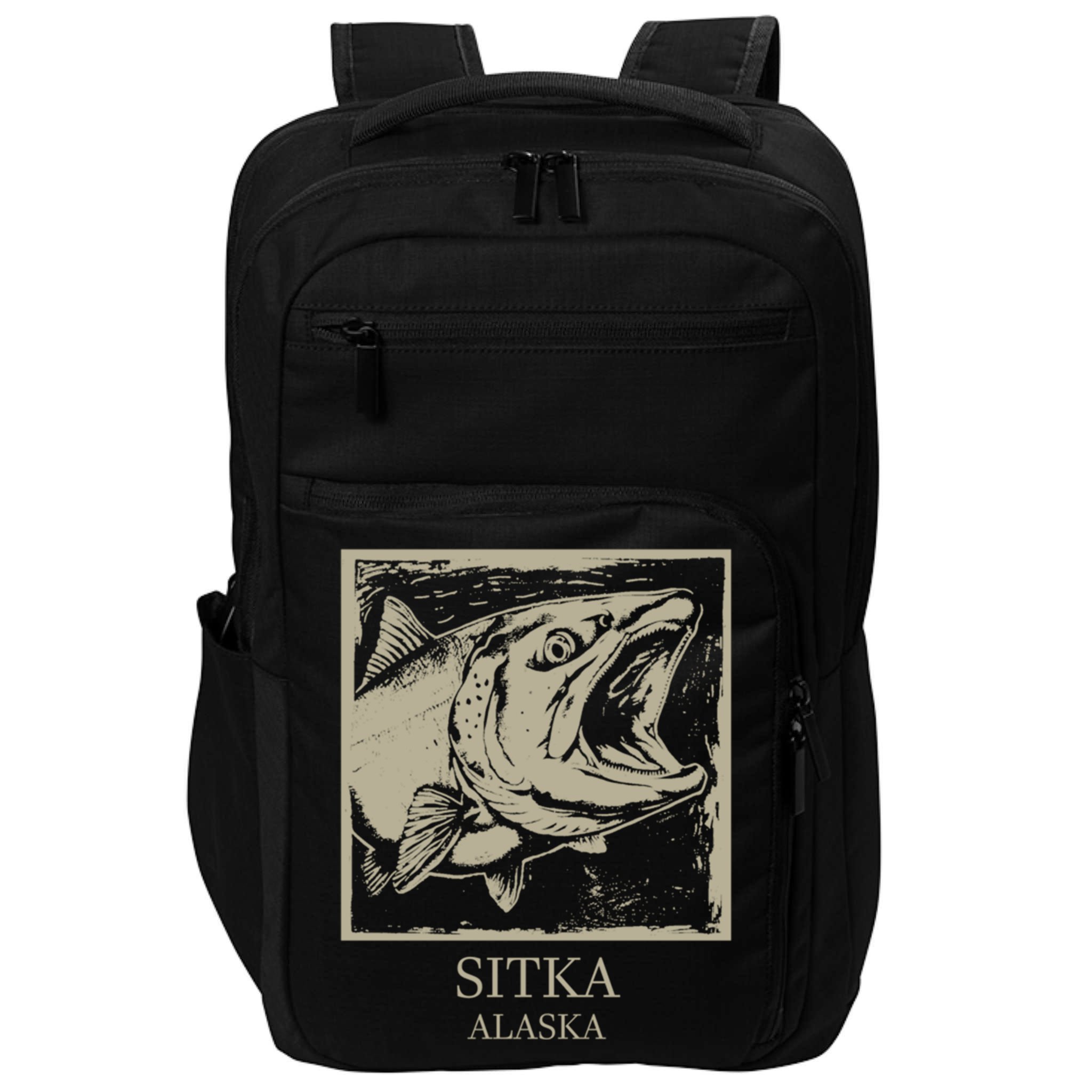 Fishing Town Souvenir Sitka Alaska Gift Impact Tech Backpack
