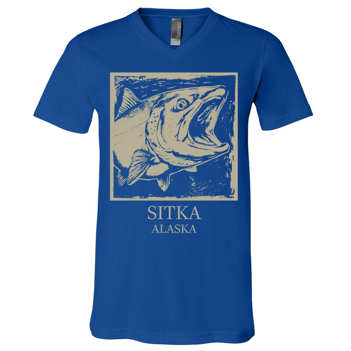 Fishing Town Souvenir Sitka Alaska Gift V-Neck T-Shirt