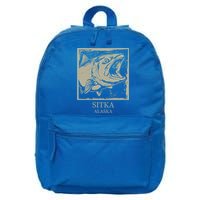 Fishing Town Souvenir Sitka Alaska Gift 16 in Basic Backpack