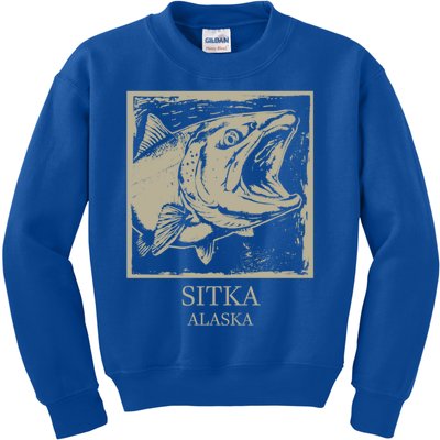 Fishing Town Souvenir Sitka Alaska Gift Kids Sweatshirt