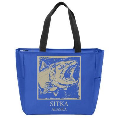 Fishing Town Souvenir Sitka Alaska Gift Zip Tote Bag