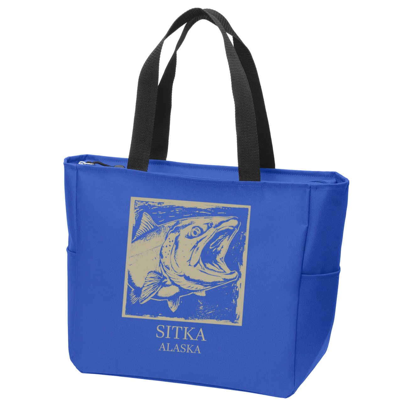 Fishing Town Souvenir Sitka Alaska Gift Zip Tote Bag