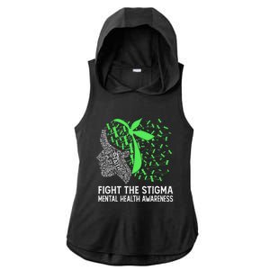 Fight The Stigma Tal Health Awareness Gift Ladies PosiCharge Tri-Blend Wicking Draft Hoodie Tank