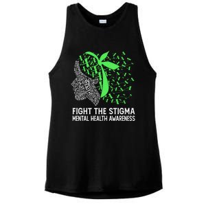 Fight The Stigma Tal Health Awareness Gift Ladies PosiCharge Tri-Blend Wicking Tank