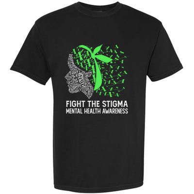 Fight The Stigma Tal Health Awareness Gift Garment-Dyed Heavyweight T-Shirt