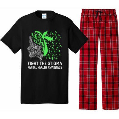 Fight The Stigma Tal Health Awareness Gift Pajama Set