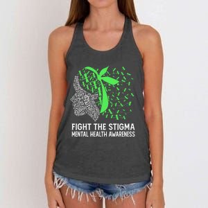 Fight The Stigma Tal Health Awareness Gift Women's Knotted Racerback Tank