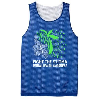 Fight The Stigma Tal Health Awareness Gift Mesh Reversible Basketball Jersey Tank