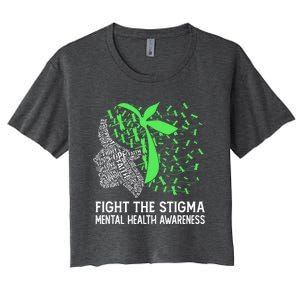 Fight The Stigma Tal Health Awareness Gift Women's Crop Top Tee