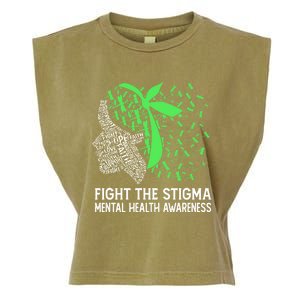 Fight The Stigma Tal Health Awareness Gift Garment-Dyed Women's Muscle Tee