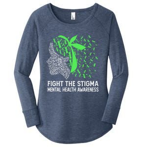 Fight The Stigma Tal Health Awareness Gift Women's Perfect Tri Tunic Long Sleeve Shirt