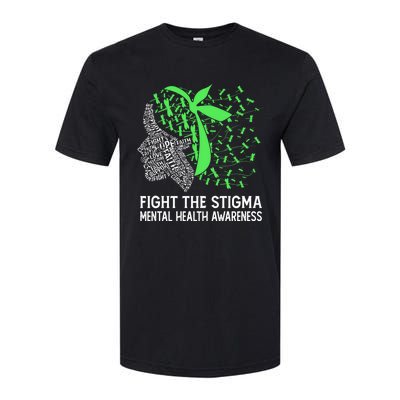 Fight The Stigma Tal Health Awareness Gift Softstyle CVC T-Shirt