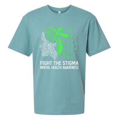 Fight The Stigma Tal Health Awareness Gift Sueded Cloud Jersey T-Shirt