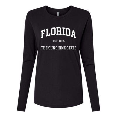 Florida The Sunshine State Womens Cotton Relaxed Long Sleeve T-Shirt