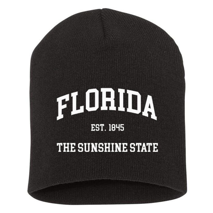 Florida The Sunshine State Short Acrylic Beanie